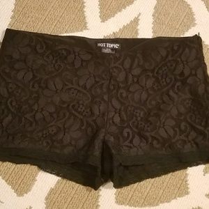 Black Lace shorts size 7